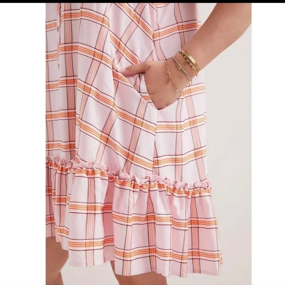 MAEVE BY ANTHROPOLOGY PINK AND ORANGE Size M DRESS - Picture 3 of 6